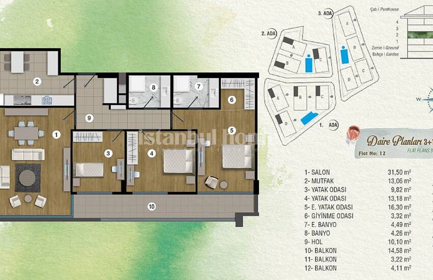 Deluxe Istanbul Apartments in an Exclusive Complex