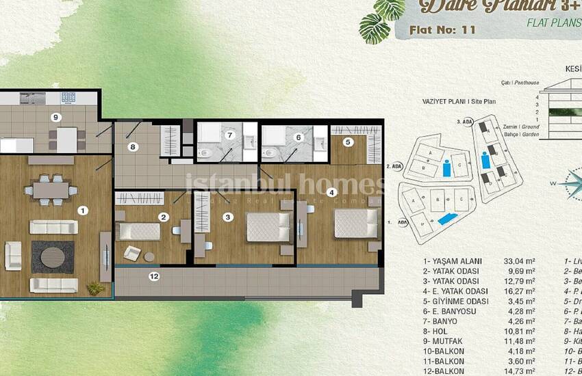 Deluxe Istanbul Apartments in an Exclusive Complex