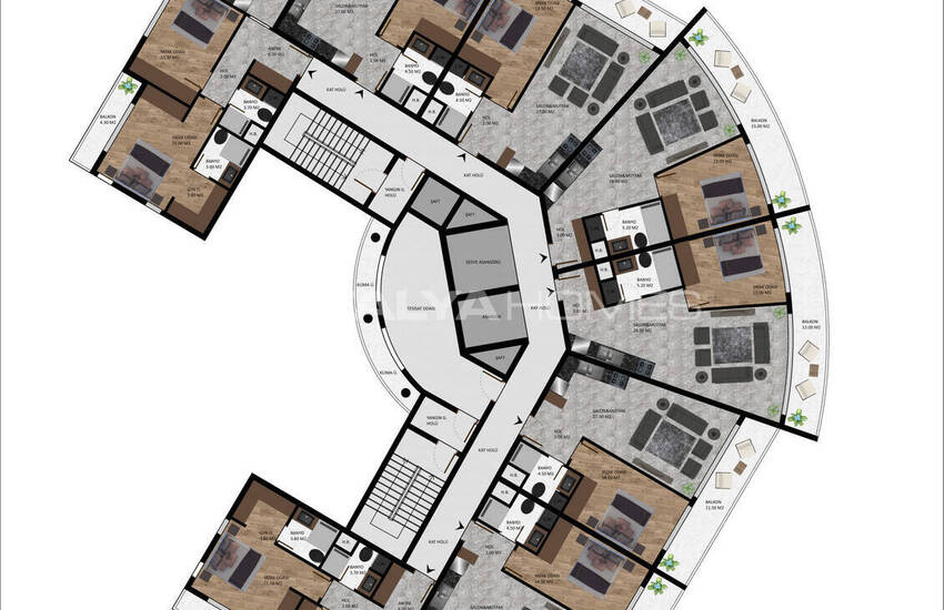 Gloednieuwe Woningen In De Buurt Van De Voorzieningen In Mersin Ayas 35