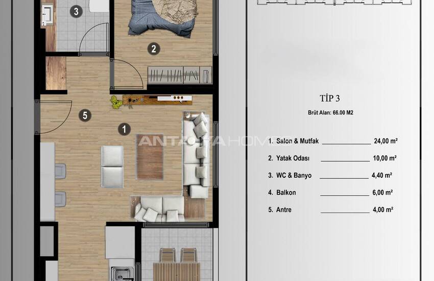 Flats 200 M From the Sea in Mersin Erdemli 20