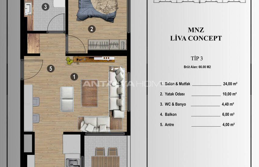 شقق على بُعد 200 متر من البحر في مرسين إردملي 17