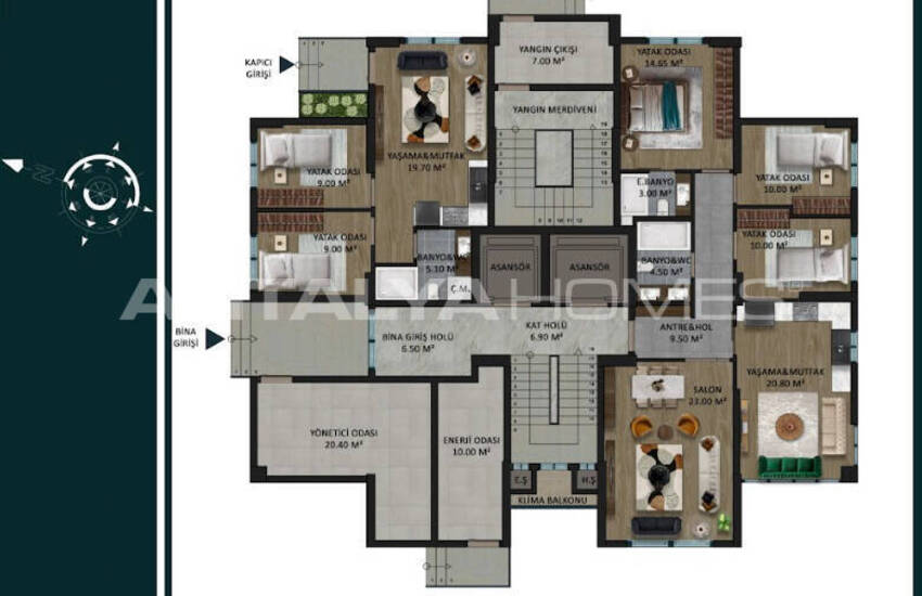 Gloednieuwe Appartementen Met Gemeenschappelijk Zwembad In Mersin 31
