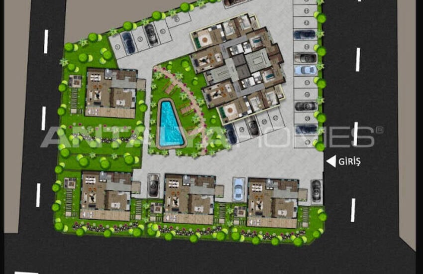 Mersin Yenişehir'de Deniz Manzaralı 4 Yatak Odalı Villalar 19