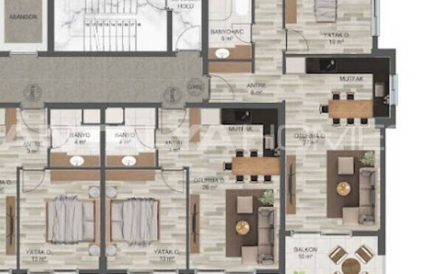 Appartements En Étage Intermédiaire À Vendre Près De La Mer À Mersin 30