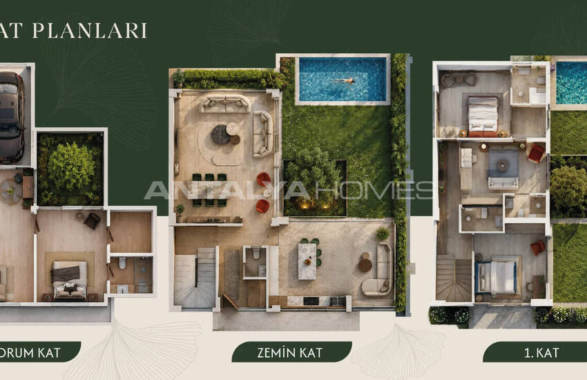 Friliggande Villor Med Pooler Och Trädgårdar I Mersin Yenişehir 21