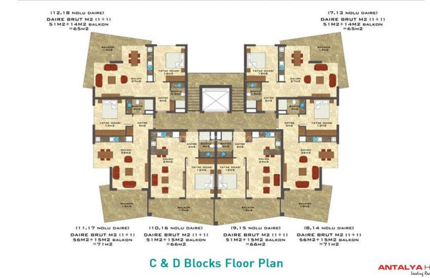 Crystal Nova Apartmanı Oba Alanya 12