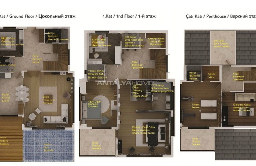 Kundu’da Akıllı Ev Sistemli Anahtar Teslim Dubleks Villalar 44