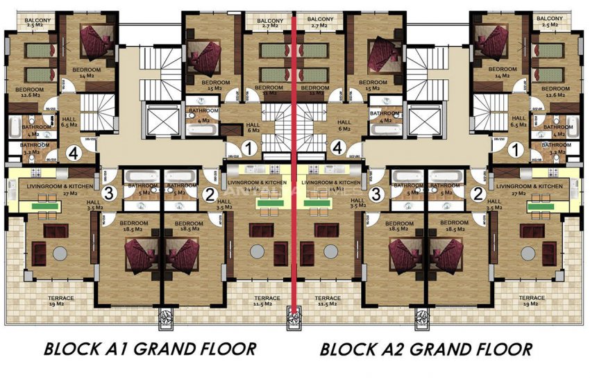 Luxe Appartementen 200 Mt. Van Het Strand In Kestel Alanya 35