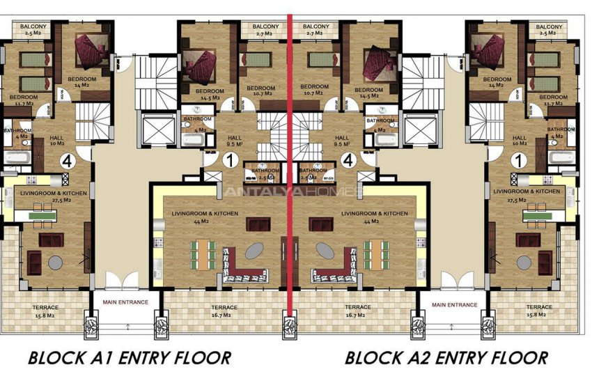 Luxe Appartementen 200 Mt. Van Het Strand In Kestel Alanya 34