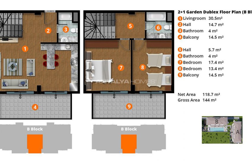 Central Flats with Luxurious Facilities in Kestel Alanya 38