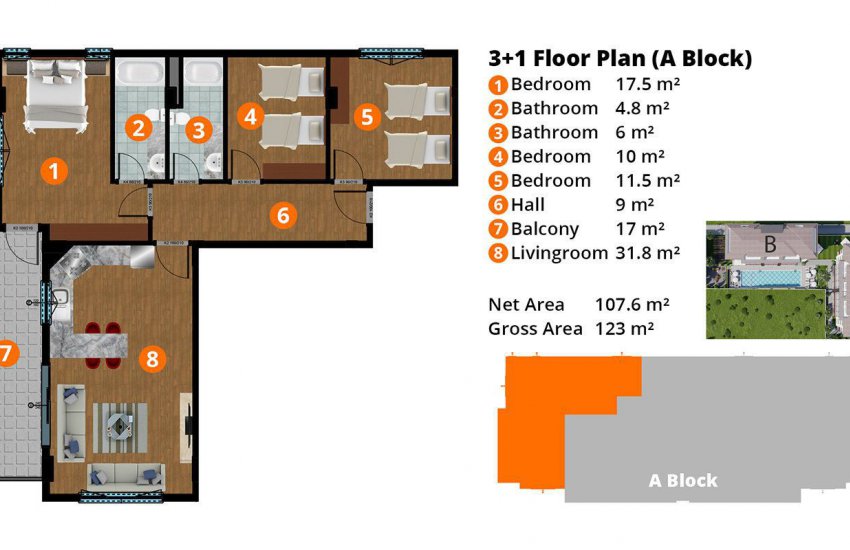 Central Flats with Luxurious Facilities in Kestel Alanya 39