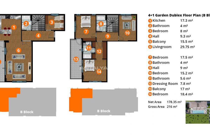 Central Flats with Luxurious Facilities in Kestel Alanya 40