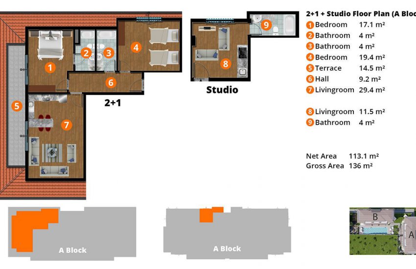 Central Flats with Luxurious Facilities in Kestel Alanya 30