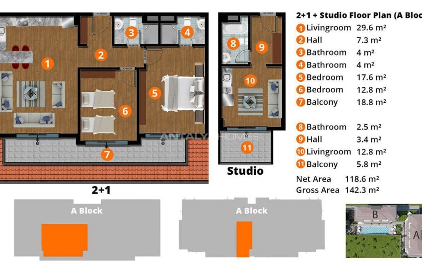 Central Flats with Luxurious Facilities in Kestel Alanya 31
