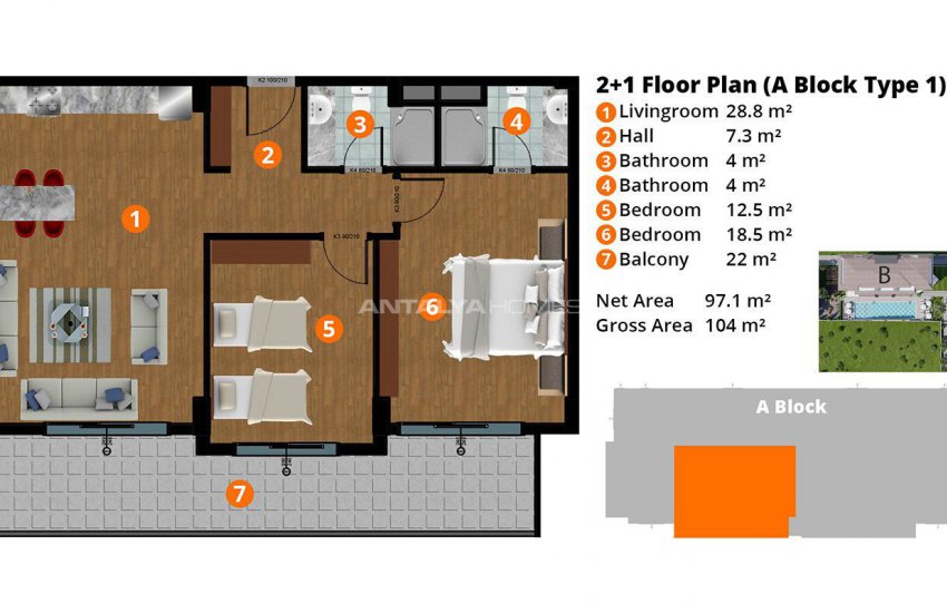 Central Flats with Luxurious Facilities in Kestel Alanya 33