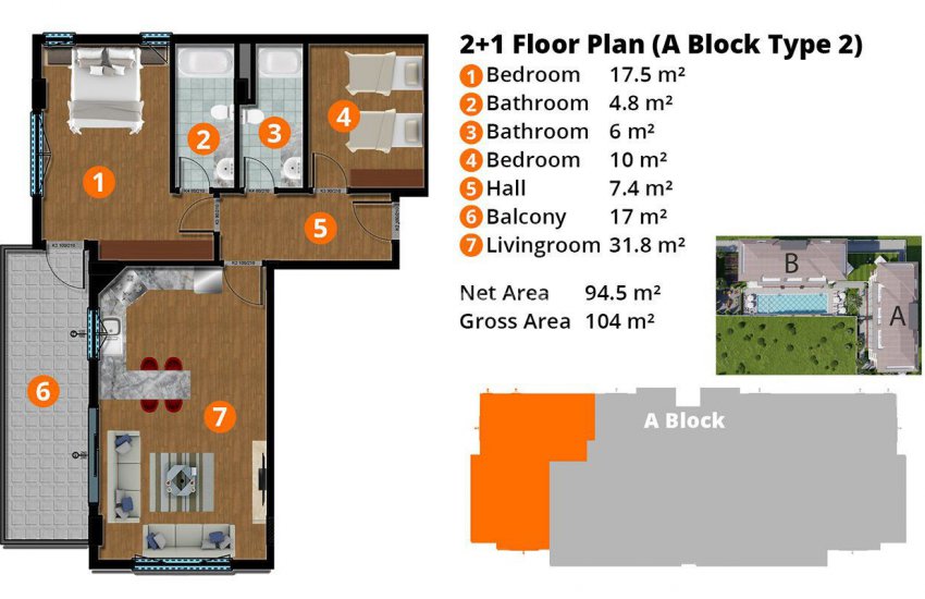 Central Flats with Luxurious Facilities in Kestel Alanya 34