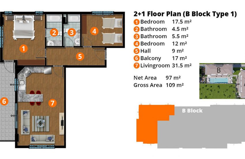 Central Flats with Luxurious Facilities in Kestel Alanya 35