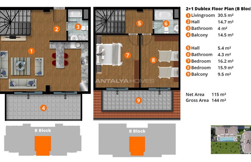 Central Flats with Luxurious Facilities in Kestel Alanya 37