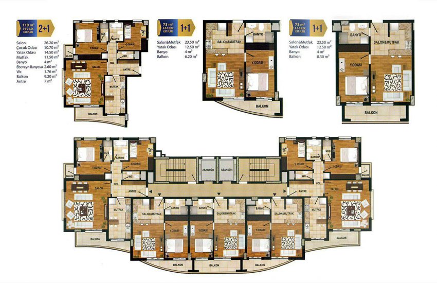Flats with Excellent Nature Views in Dosemealti Antalya 34