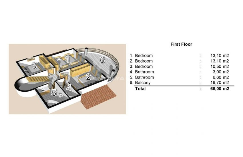 Sea View Detached Villas with a Spacious Terrace in Alanya 29