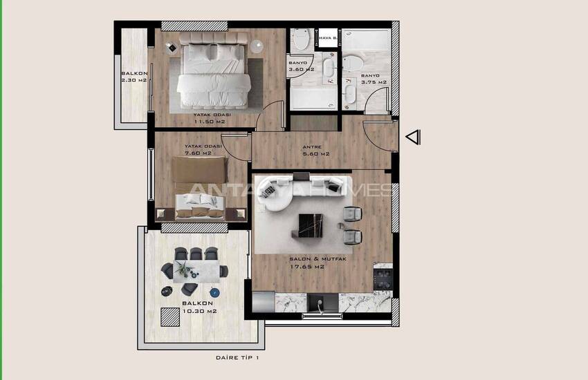 شقق بغرفتي نوم مع أنشطة اجتماعية مناسبة للاستثمار في ميزتلي 12