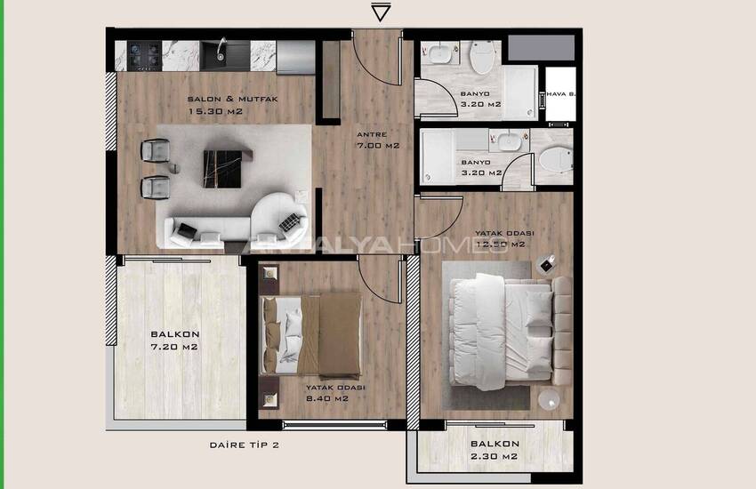 شقق بغرفتي نوم مع أنشطة اجتماعية مناسبة للاستثمار في ميزتلي 13