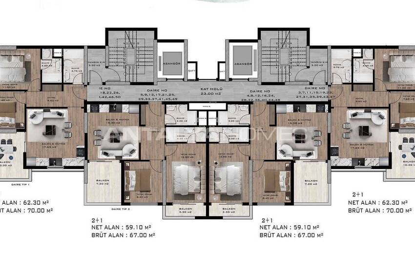 شقق بغرفتي نوم مع أنشطة اجتماعية مناسبة للاستثمار في ميزتلي 14