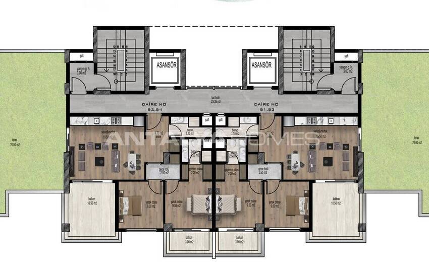 شقق بغرفتي نوم مع أنشطة اجتماعية مناسبة للاستثمار في ميزتلي 15