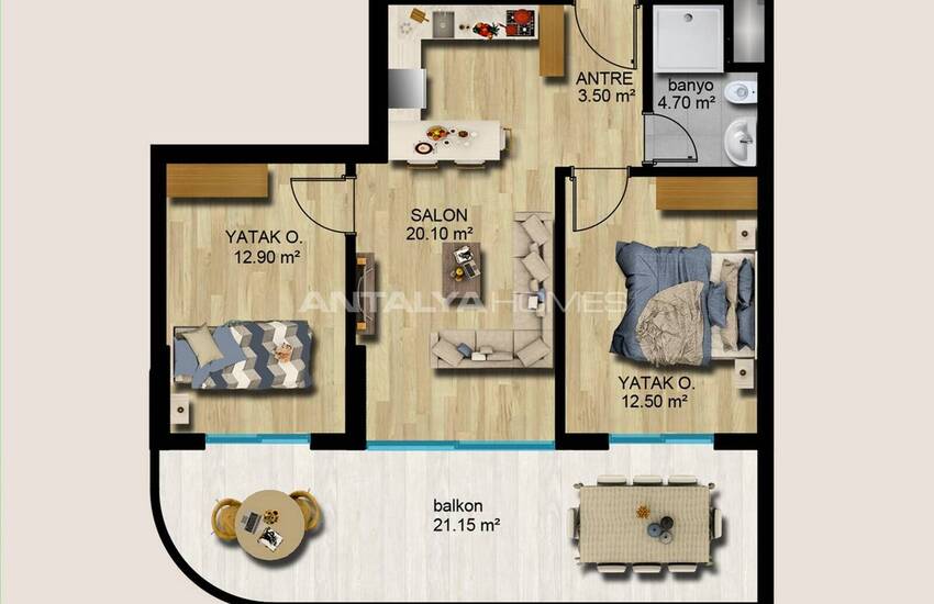 Wohnungen Im Boutique-komplex Mit Privatpier In Mersin Ayas 28
