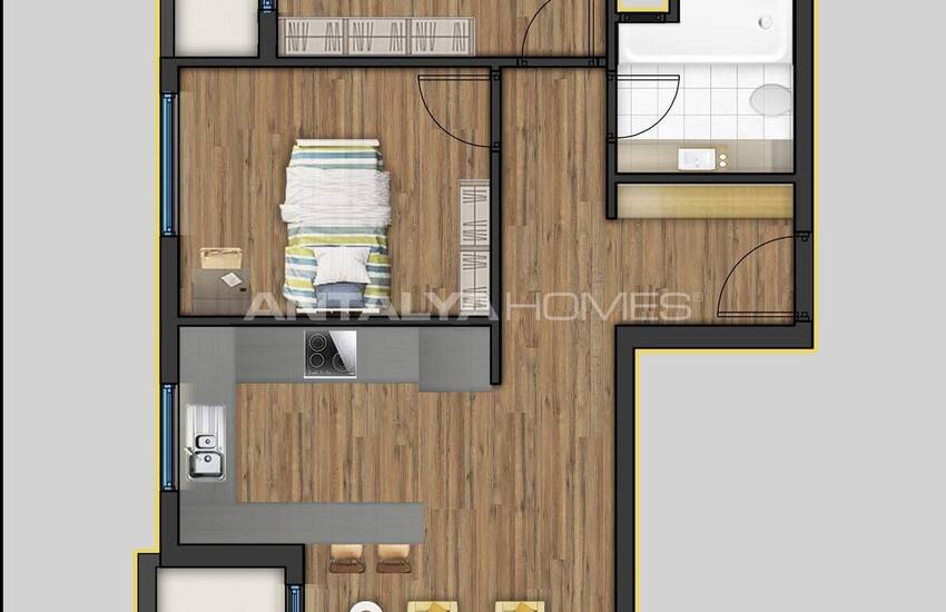 Apartments Within Walking Distance of the Beach in Mersin Tomuk 35