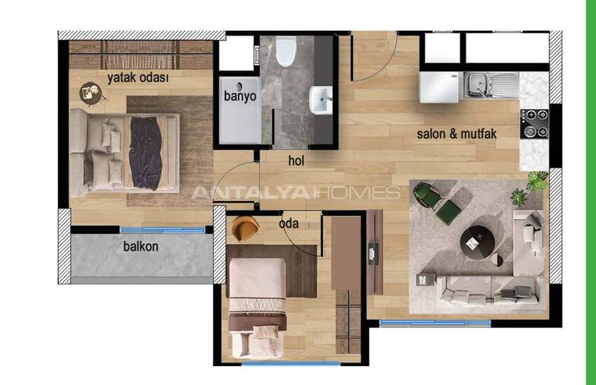 Immobiliers D'investissement De 2 Chambres Vue Mer À Mersin 22