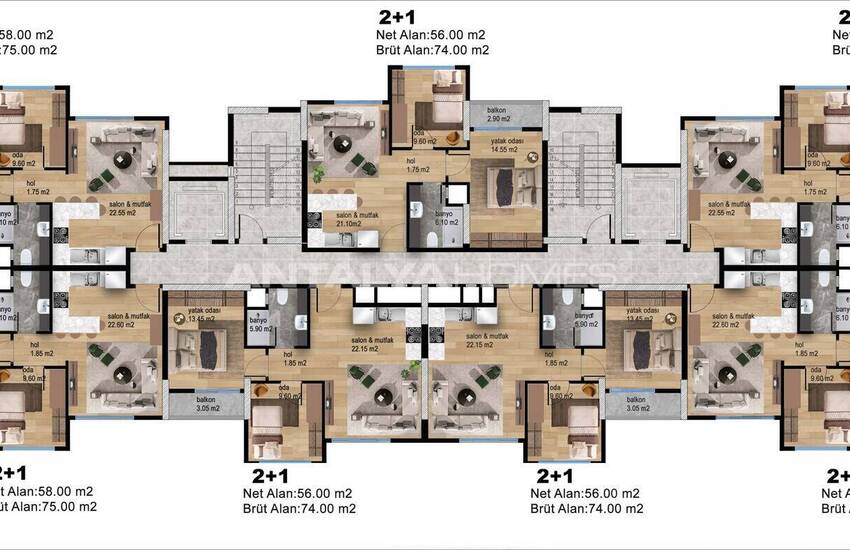 Immobiliers D'investissement De 2 Chambres Vue Mer À Mersin 24