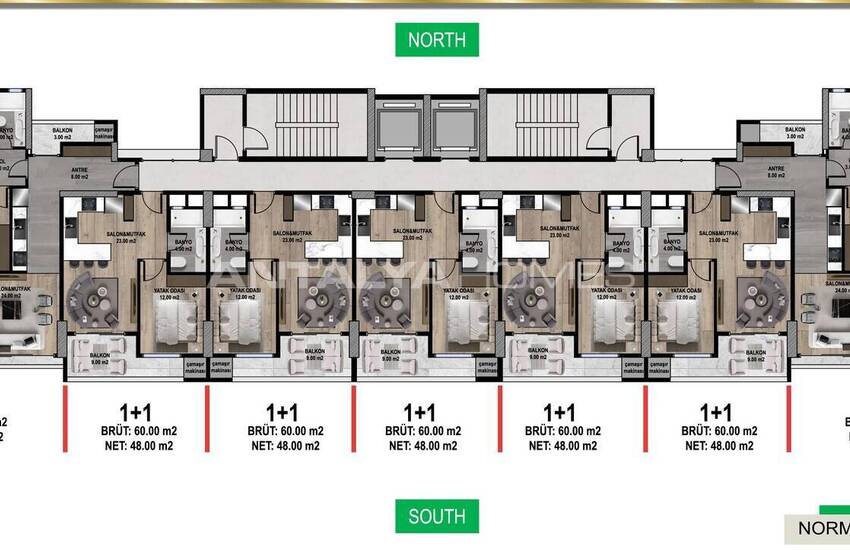 Appartementen Met 1 Slaapkamer In Boetiekcomplex In Mersin Mezitli 16
