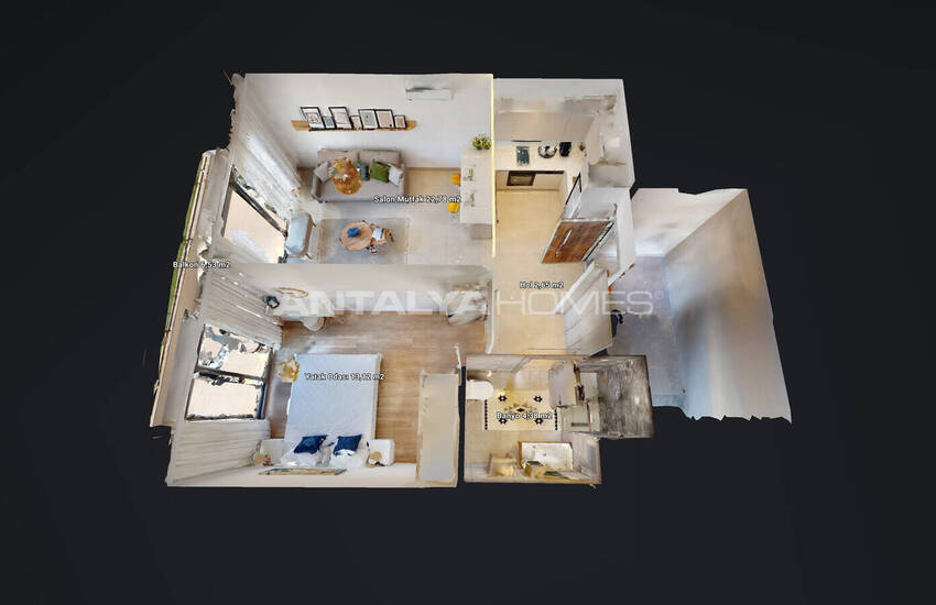 Sea and City View Apartments for Sale in Mersin Mezitli 25