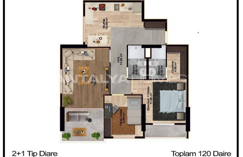Apartments in a Complex with Extensive Features in Mersin Erdemli 33