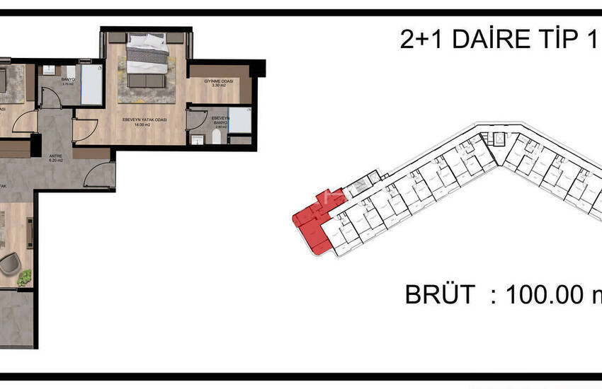 Квартиры с Видом на Город и Море в Мерсине, Томюк 32