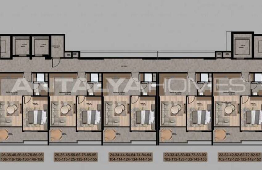 Квартиры с Видом на Город и Море в Мерсине, Томюк 37
