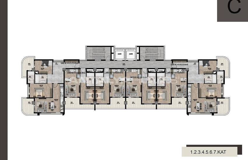 Квартиры в Комплексе с Аквапарком в Тедже, Мерсин 44