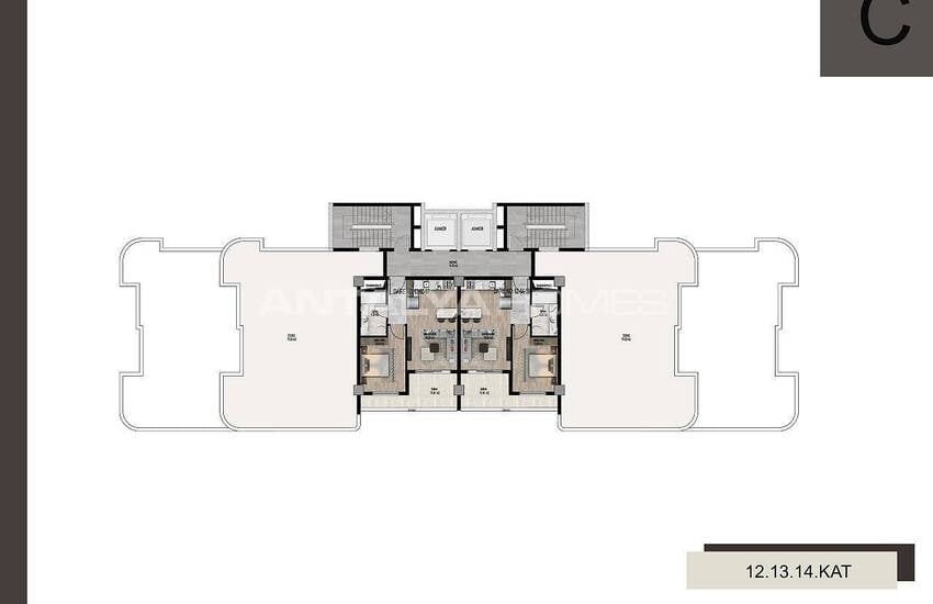 Квартиры в Комплексе с Аквапарком в Тедже, Мерсин 46