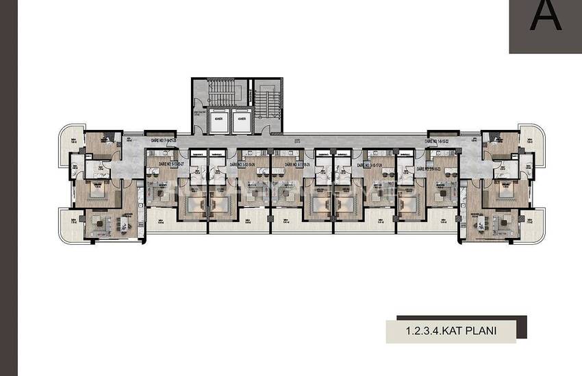 Квартиры в Комплексе с Аквапарком в Тедже, Мерсин 48