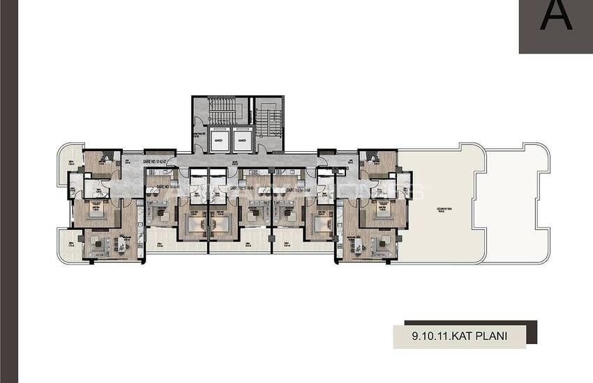 Квартиры в Комплексе с Аквапарком в Тедже, Мерсин 50