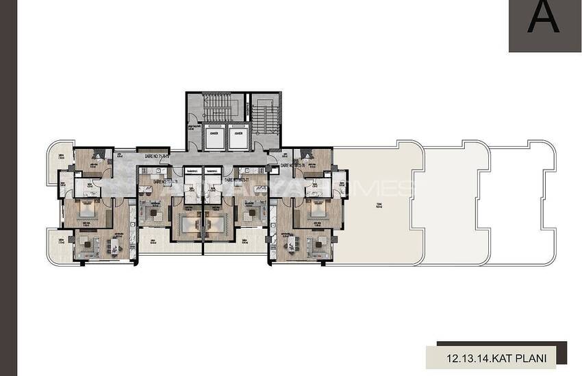 Квартиры в Комплексе с Аквапарком в Тедже, Мерсин 51