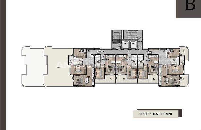 Квартиры в Комплексе с Аквапарком в Тедже, Мерсин 41