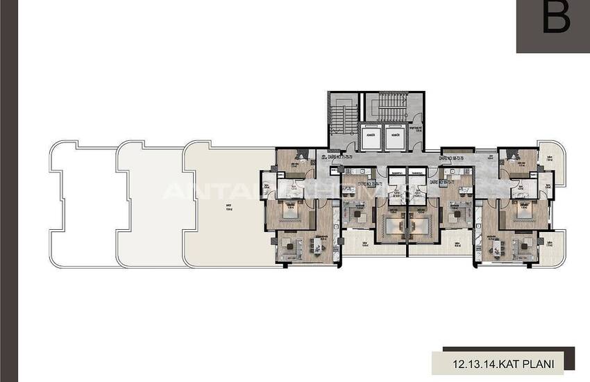 Квартиры в Комплексе с Аквапарком в Тедже, Мерсин 42