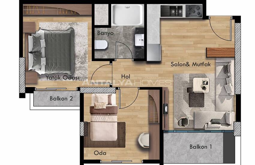 آپارتمان هایی در فاصله پیاده روی از ساحل در مرسین 21
