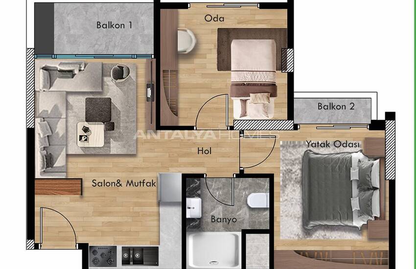 آپارتمان هایی در فاصله پیاده روی از ساحل در مرسین 23