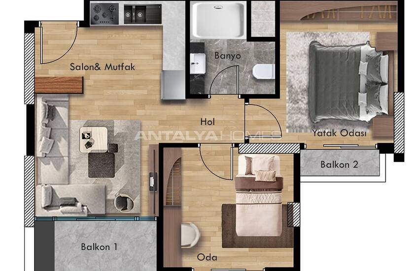 آپارتمان هایی در فاصله پیاده روی از ساحل در مرسین 24