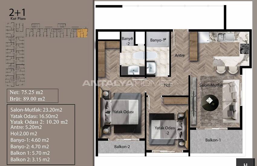 Квартиры с Видом на Природу Рядом с Морем в Мерсине, Эрдемли 24