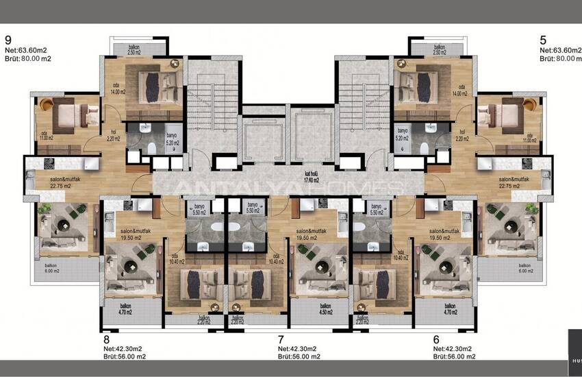 Luxury Flats with Sea and City Views in Mersin, Mezitli 18