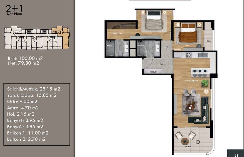 Appartements Dans Un Projet Exceptionnel À Mersin Kargipinari 36